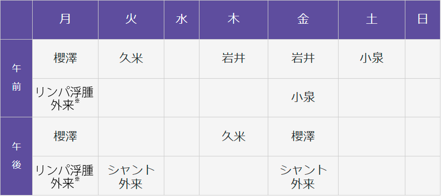 血管センター外来診療案内 血管センター外来診療案内